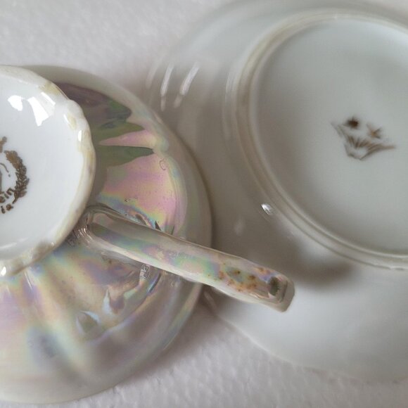 Vintage Hallerstein Bavaria Porcelain | Tea Cup & Saucer - Picture 4 of 6